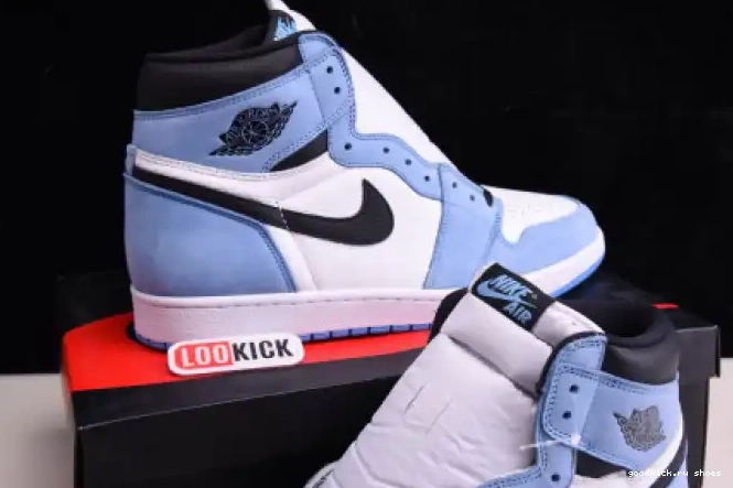 BLACK 1 555088-134 RETRO WHITE AIR JORDAN BLUE HIGH UNIVERSITY 0612